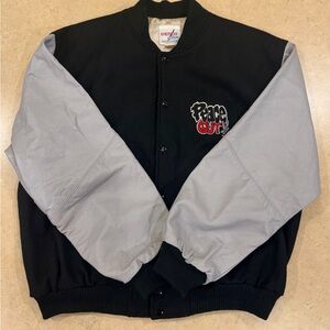 Wool and Leather Letterman Jacket